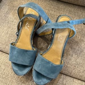 Platform espadrilles. Wedge is 3.5 inches high.